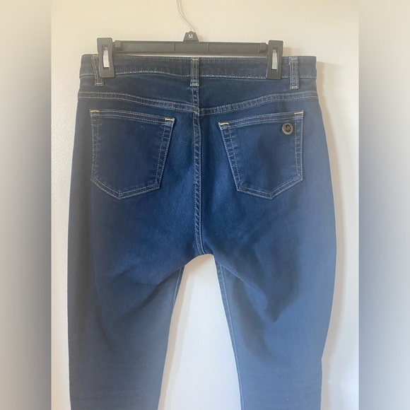 Micheal Kors Izzy Skinny Leg Mid-Rise Denim Dark Blue Jeans - Picture 6 of 9
